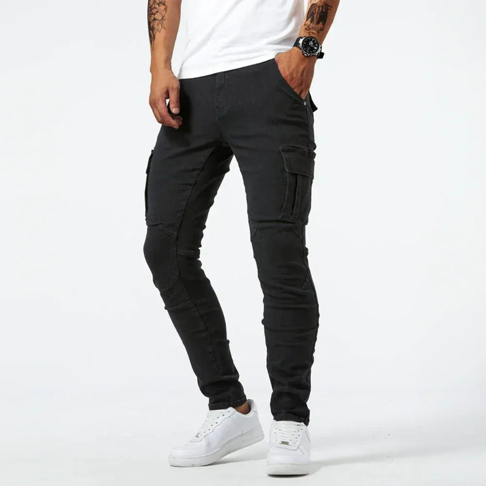 XAVIER | Stretch-Cargo-Jeans