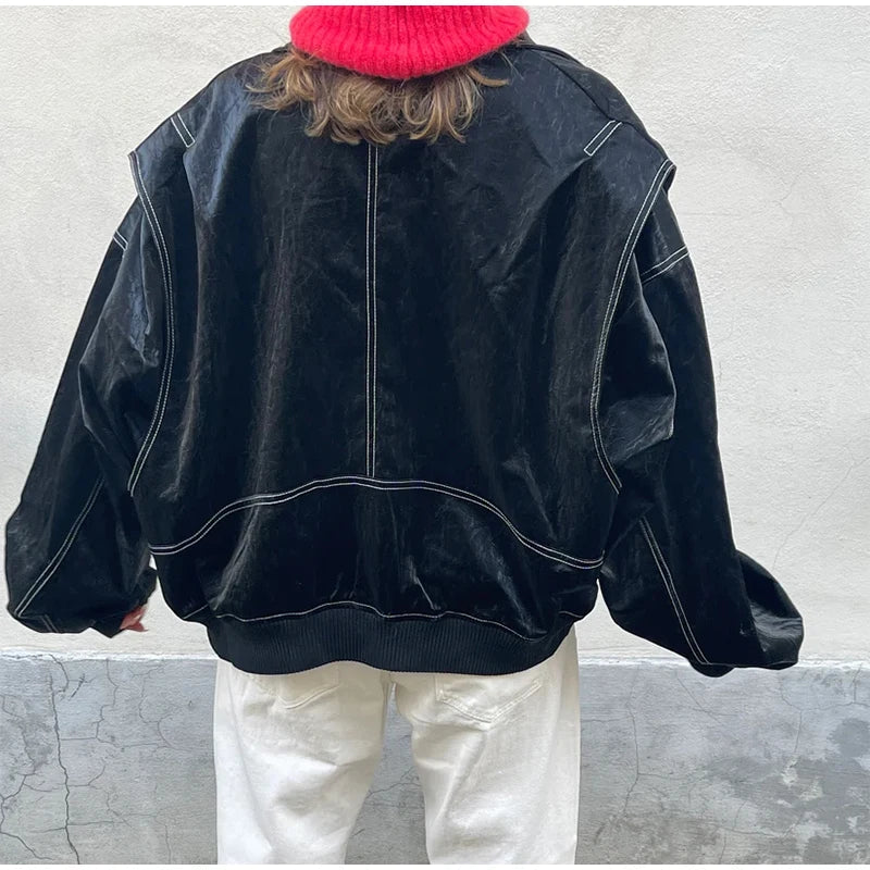 Contrast Bomber Jacket - Verova