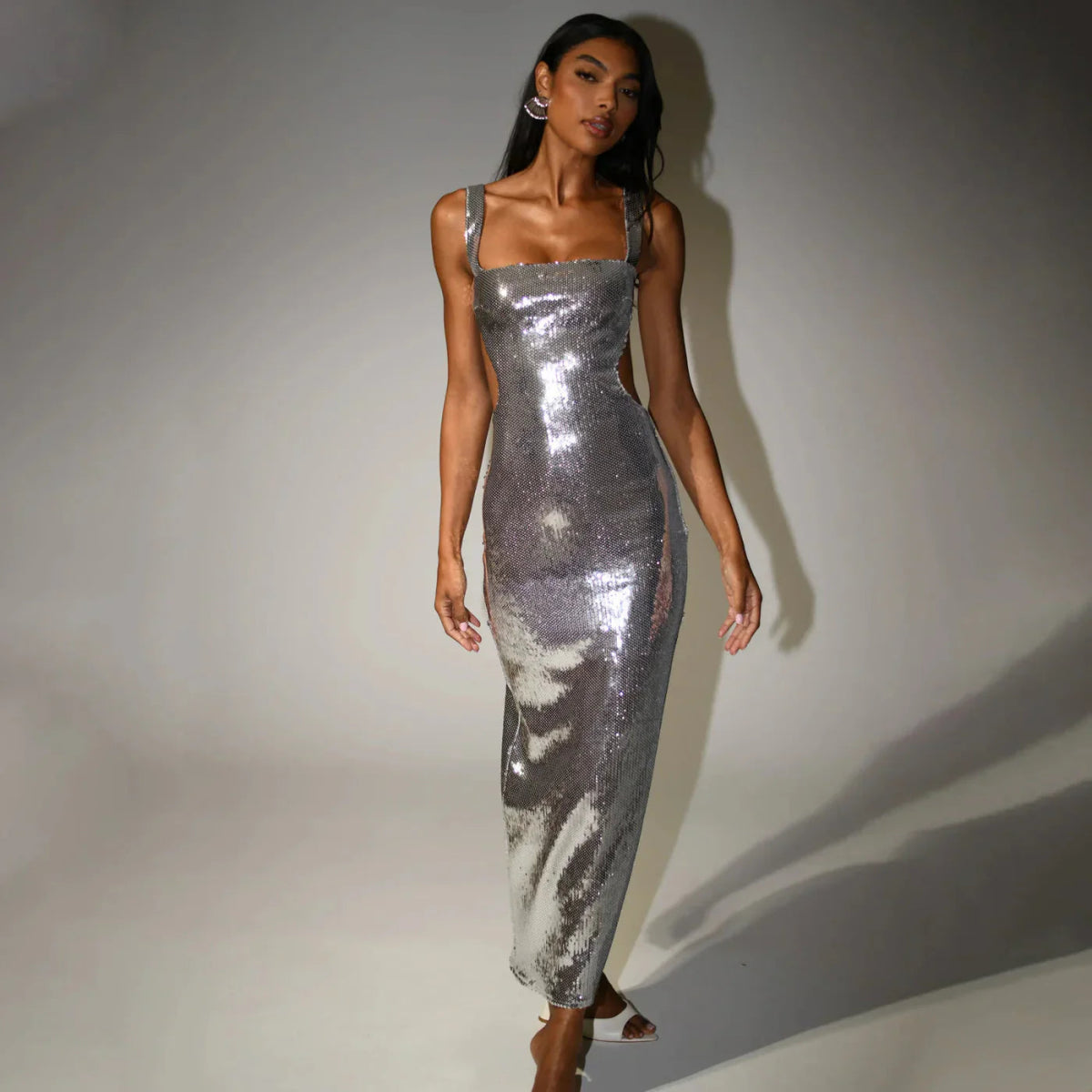 IRIS MAXI DRESS - SILVER - Verova