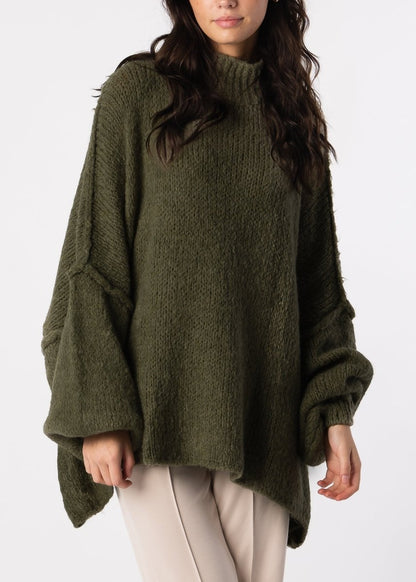 Jade - Oversized trui met naadstrepen - Verova