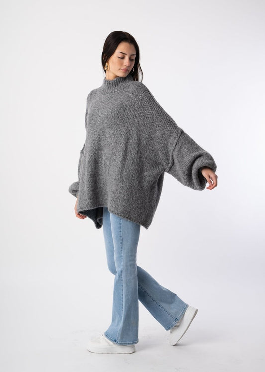 Maud - Oversized trui met naadstrepen - Verova