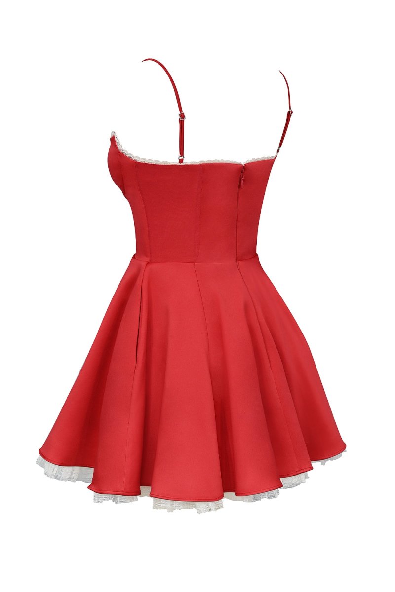 Melissa mini jurk - Rood - Verova