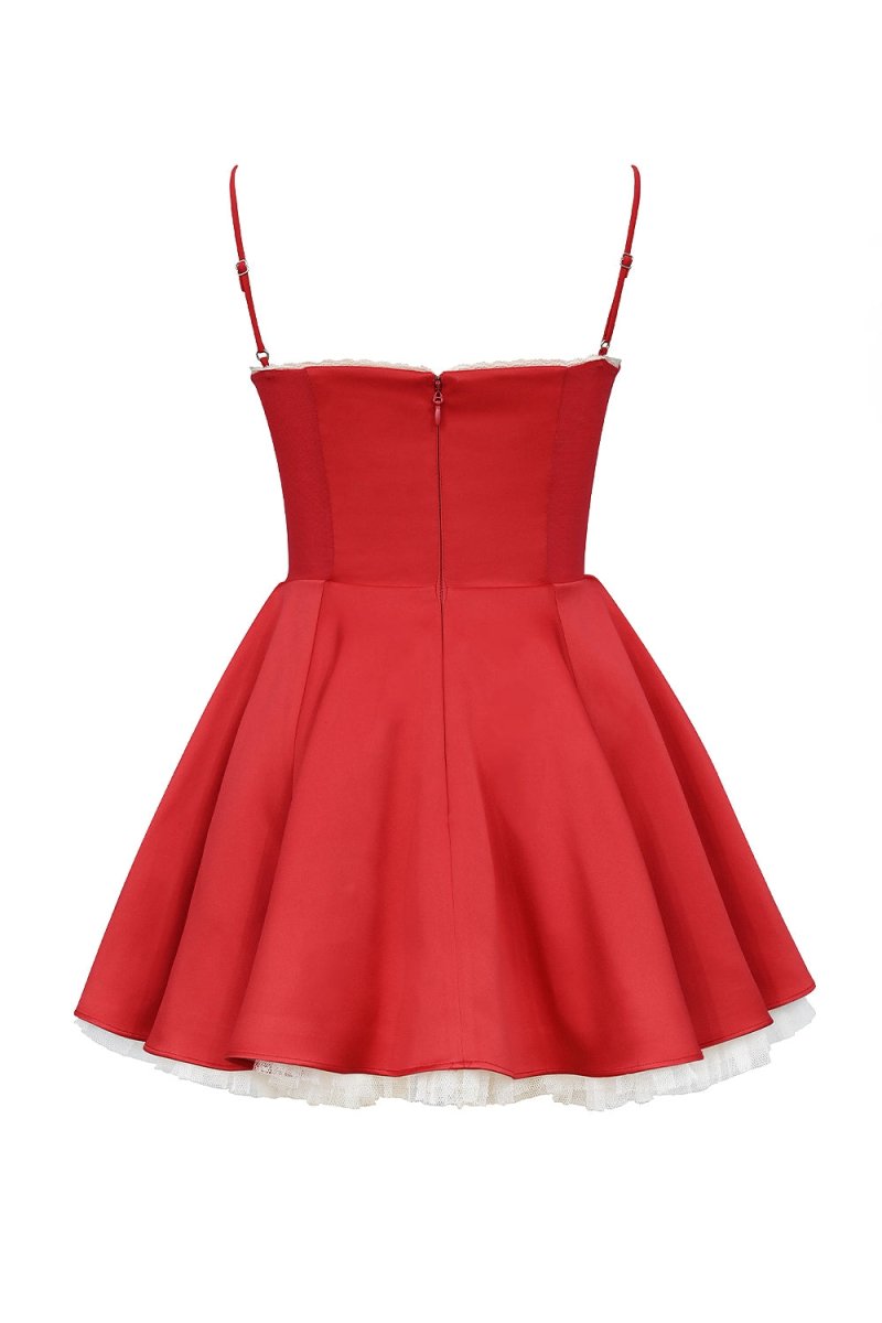 Melissa mini jurk - Rood - Verova