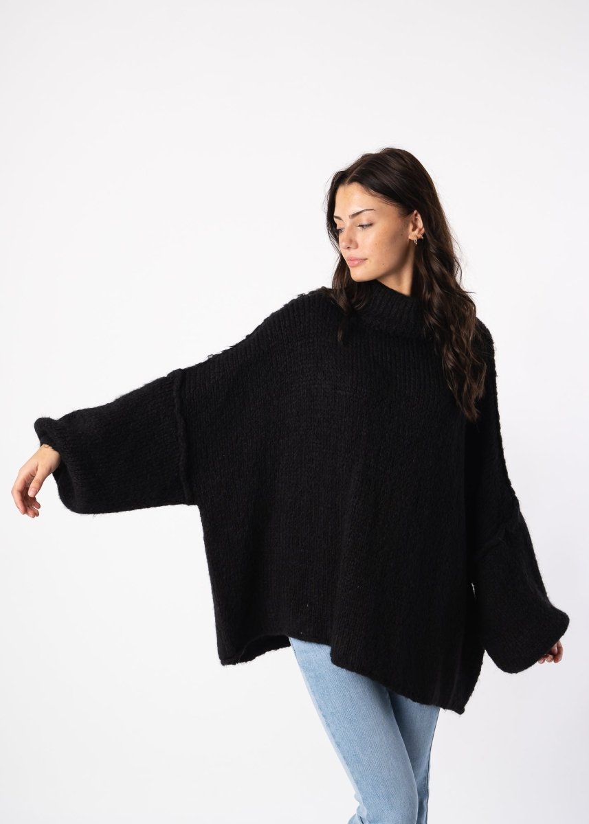 Naomi - Oversized trui met naadstrepen - Verova