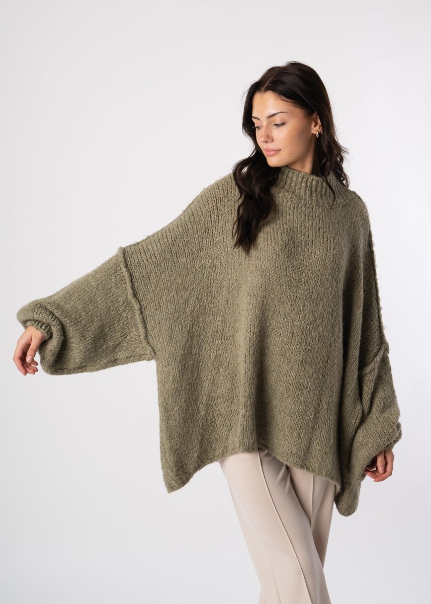 Romy - Oversized trui met naadstrepen - Verova