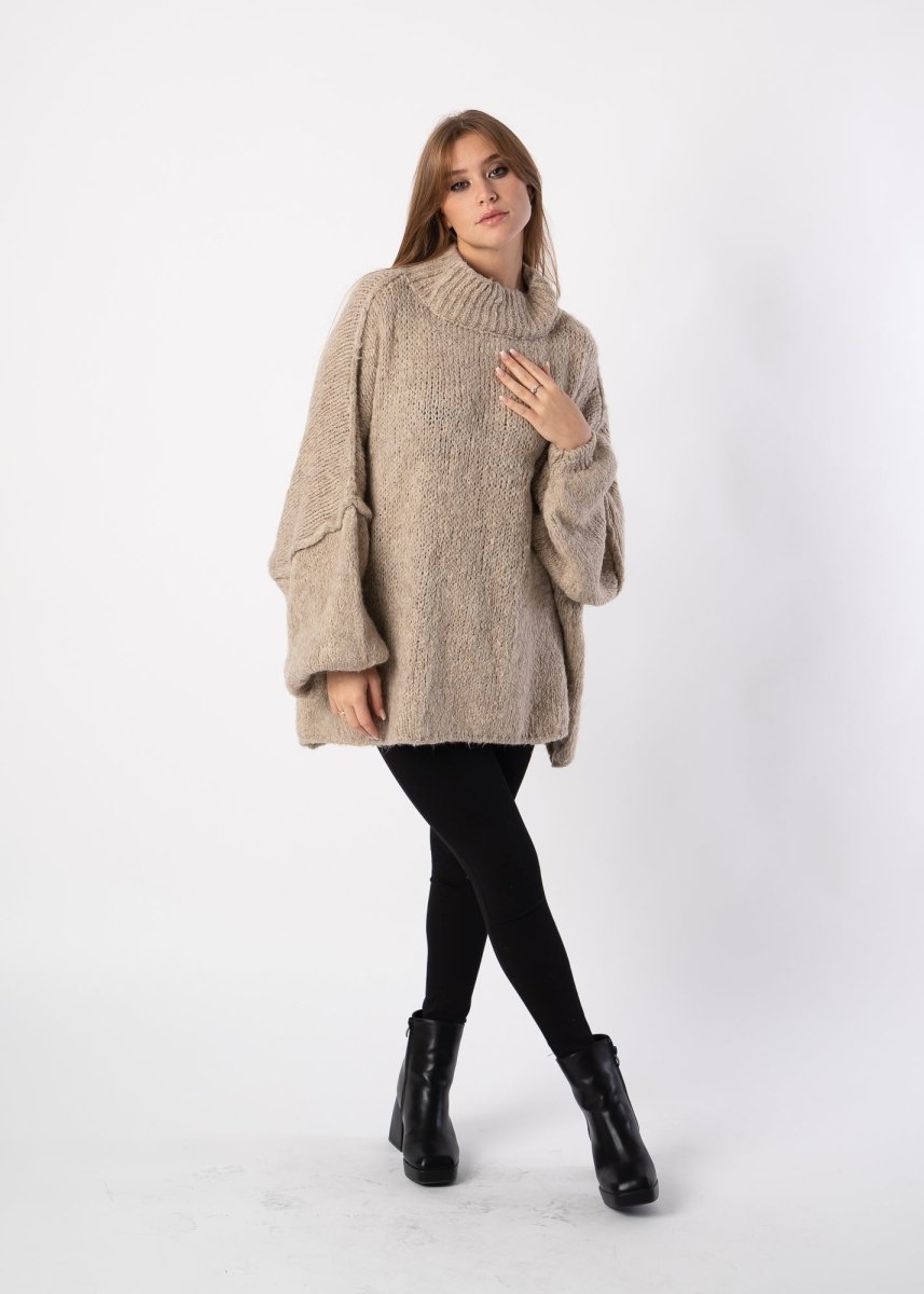 Selina - Oversized trui met naadstrepen - Verova