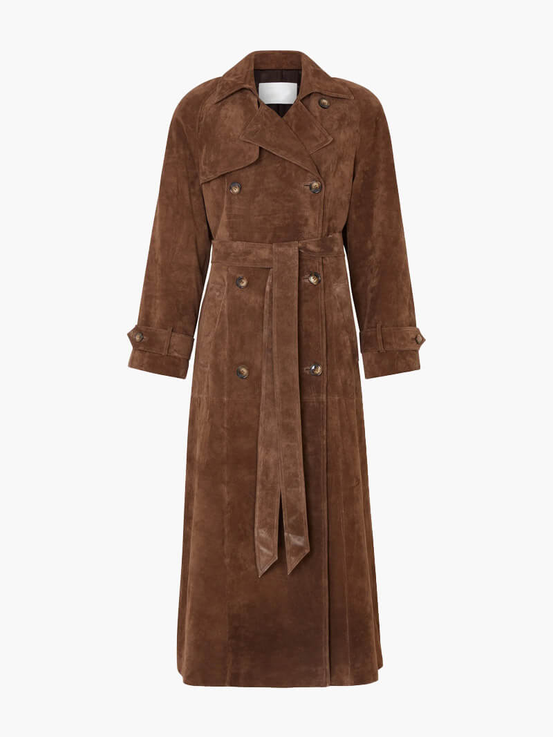 Solana | Suede Trench Coat - Verova